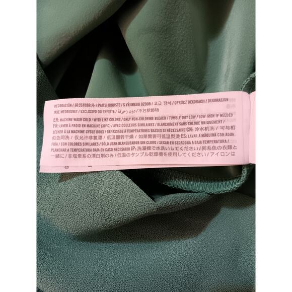 ABERCROMBIE & FITCH Sheath Dress Low Back Straps Party Club Cocktail M Green A&F - Picture 7 of 12